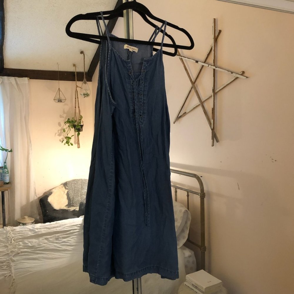 Denim Chambray Midi Dress